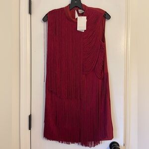 ASOS Maroon Fringe Dress Brand New with Tags